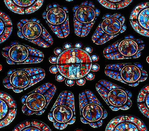 South transept rose window, detail South transept rose window, detail