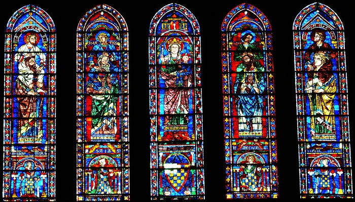 South transept rose window, lancets South transept rose window, lancets