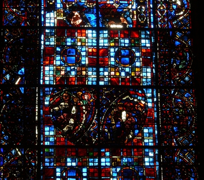 Uncleaned window, Chartres Uncleaned window, Chartres